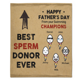 De vos champions de natation Happy Father's Day - Cadeau pour papa, cadeau pour la fête des pères - Couverture personnalisée
